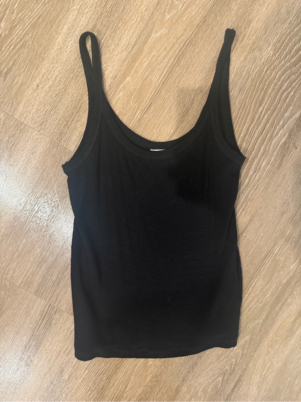Z Supply Black Ribbed Scoop Neck Tank